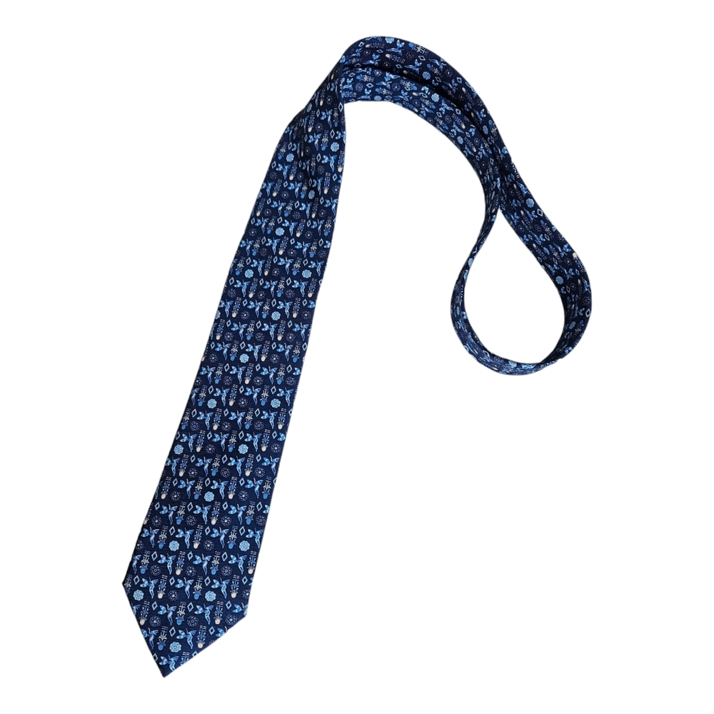 🆕PINEDA COVALIN Blue Initiation Silk LUXURY Tie MEXICO
